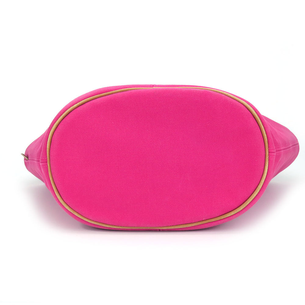 HERMES Tote Bag canvas pink Panier de Plage MM Women  d