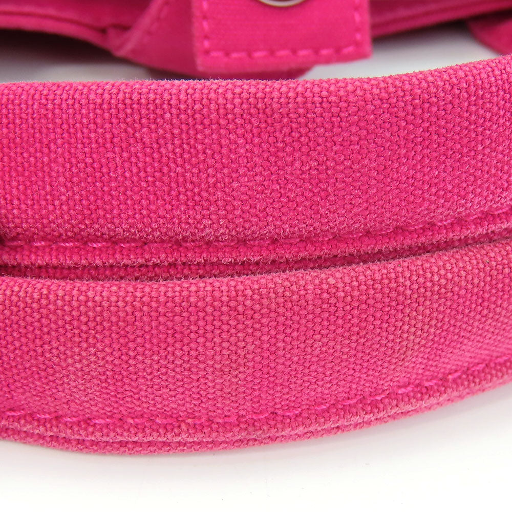 HERMES Tote Bag canvas pink Panier de Plage MM Women  d