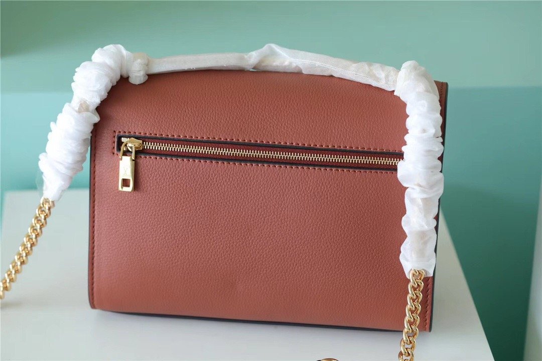 Top Quality Mylockme Chain Bag Brown/ Quartz White For Women,  Shoulder and Crossbody Bags 8.9in/22.5cm Top Quality