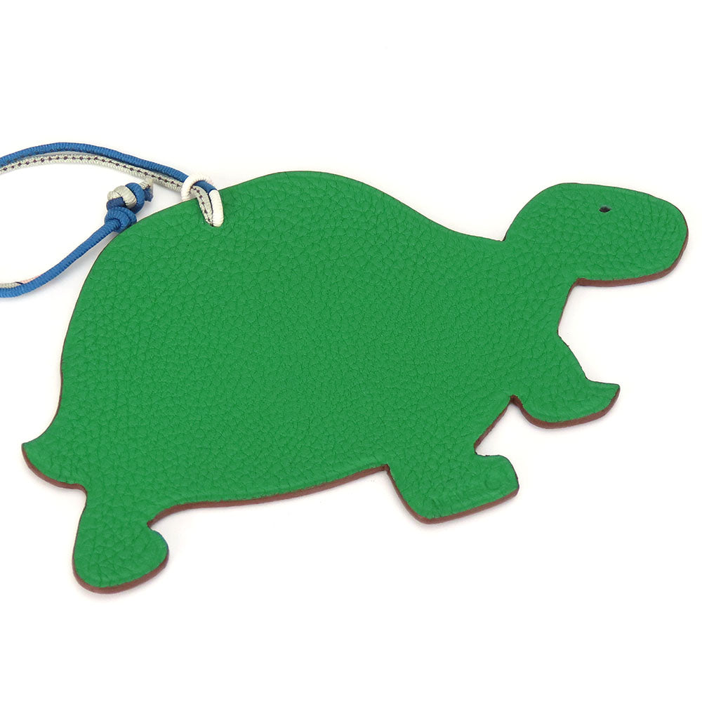 HERMES Bag charm Epsom , Taurillon Clemence green Petite Ash Turtle GM Women  d