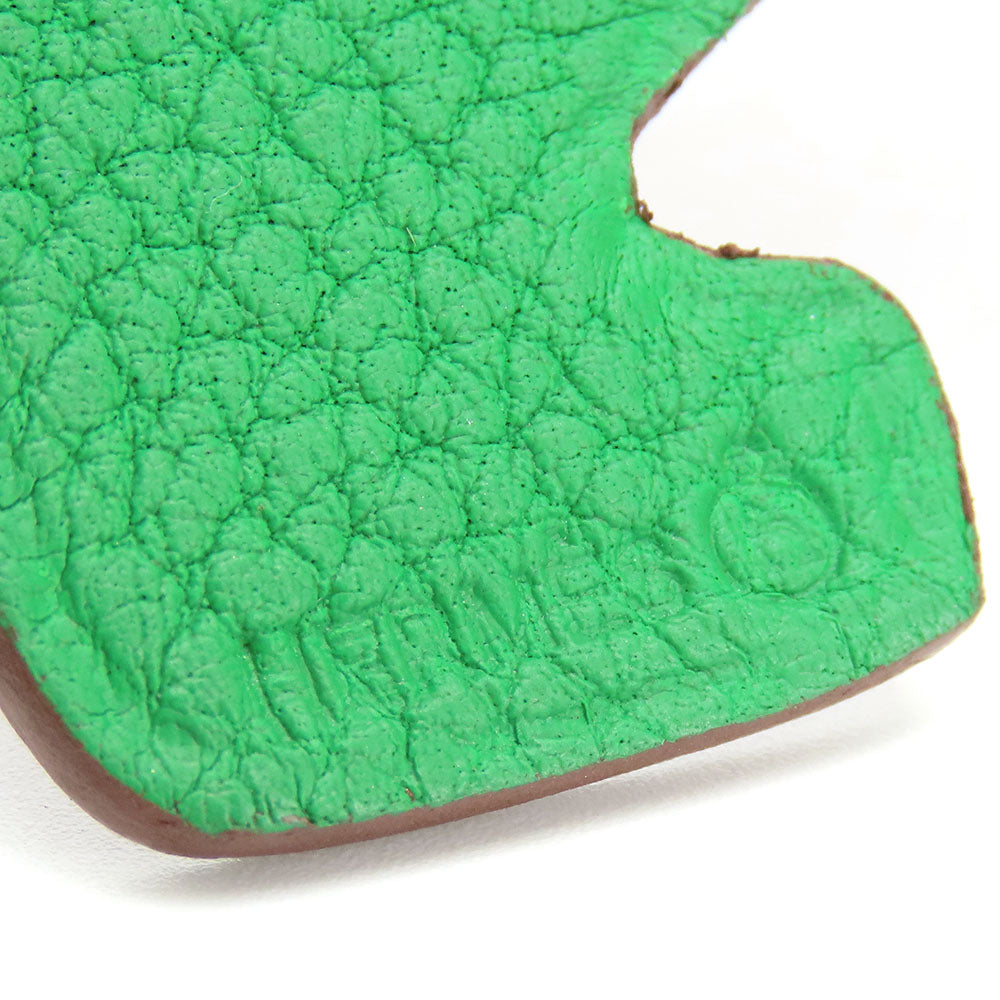 HERMES Bag charm Epsom , Taurillon Clemence green Petite Ash Turtle GM Women  d