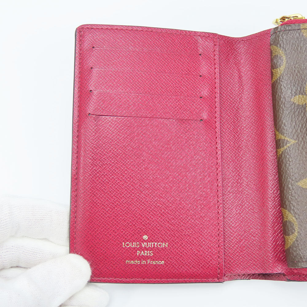 LOUIS VUITTON Bifold Wallet M69433 Monogram Fuchsia Portefeuille juliet Women  d