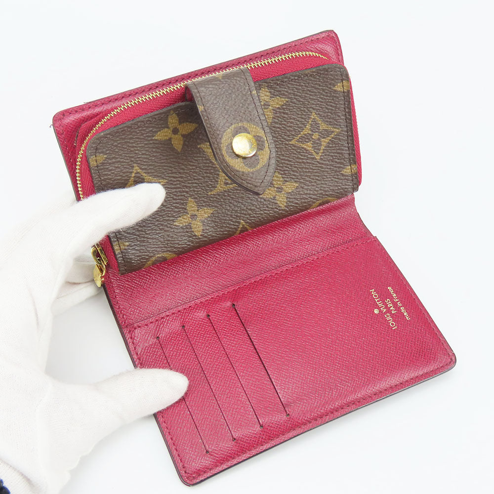 LOUIS VUITTON Bifold Wallet M69433 Monogram Fuchsia Portefeuille juliet Women  d