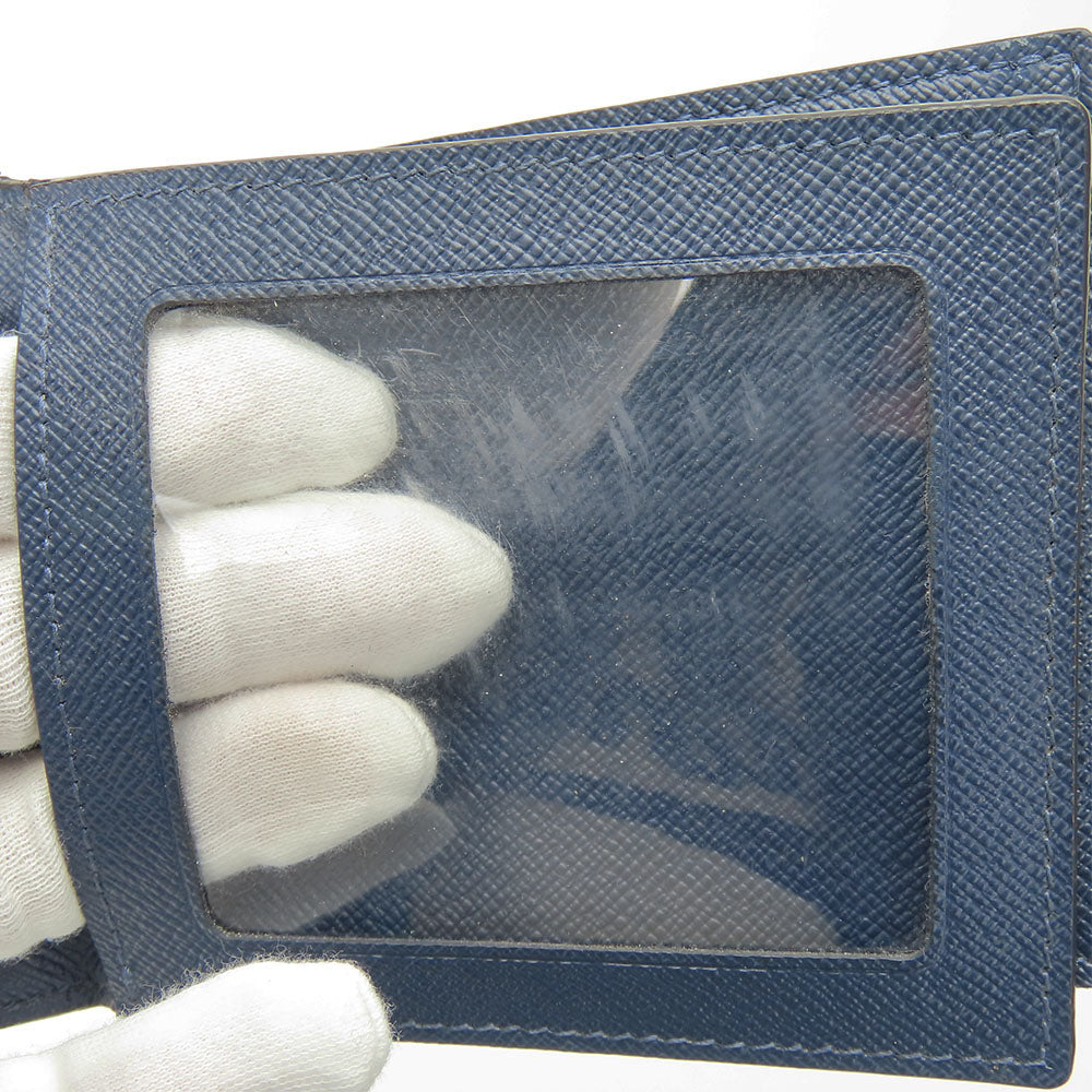 LOUIS VUITTON Bifold Wallet M62046 Taiga Blue Marine Portefeuille Amerigo NM mens  d