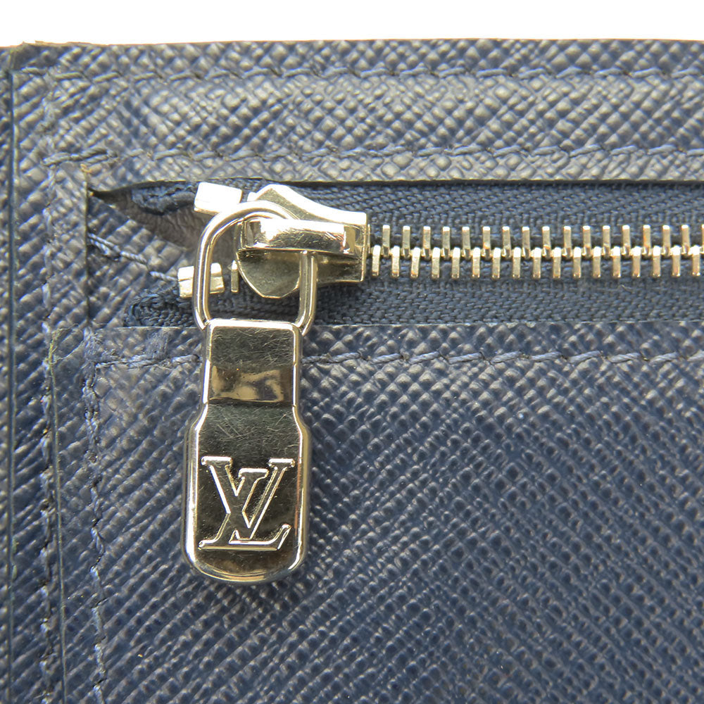 LOUIS VUITTON Bifold Wallet M62046 Taiga Blue Marine Portefeuille Amerigo NM mens  d
