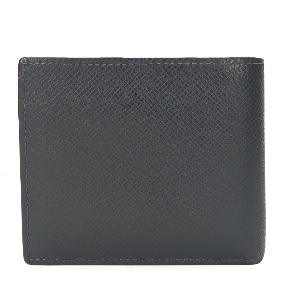 LOUIS VUITTON Bifold Wallet M62046 Taiga Blue Marine Portefeuille Amerigo NM mens  d