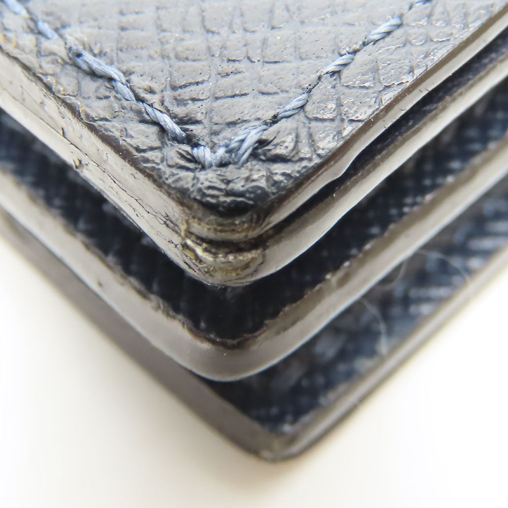 LOUIS VUITTON Bifold Wallet M62046 Taiga Blue Marine Portefeuille Amerigo NM mens  d