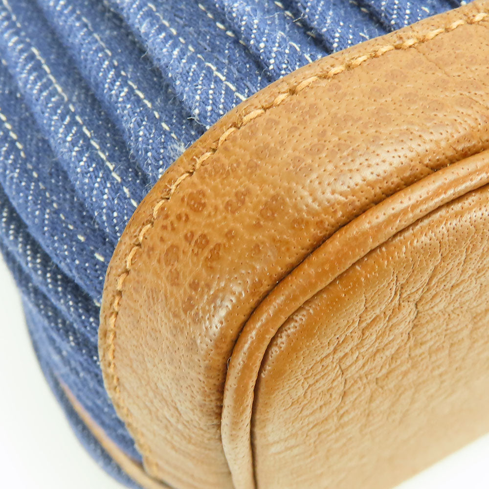 HERMES Tote Bag Denim, Leather Navy Garden party PM unisex(Unisex)  d