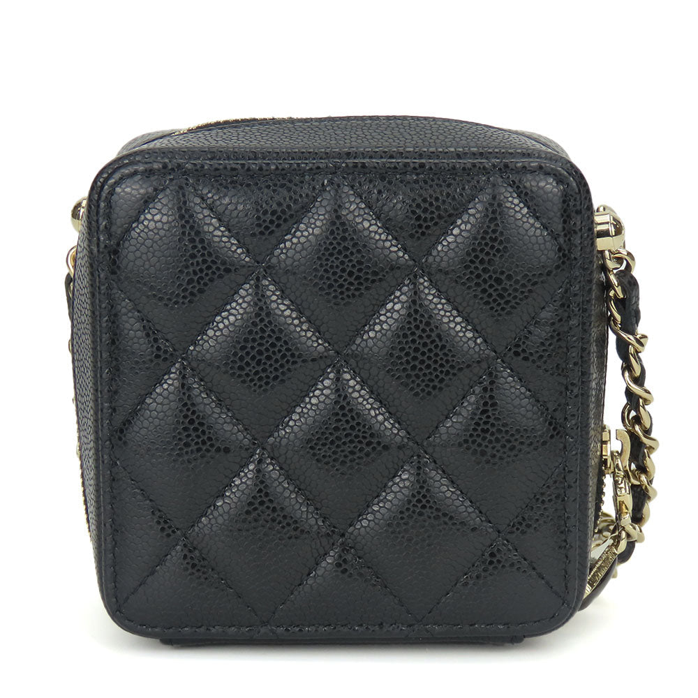 Chanel Leather Shoulder Bag Black Mini