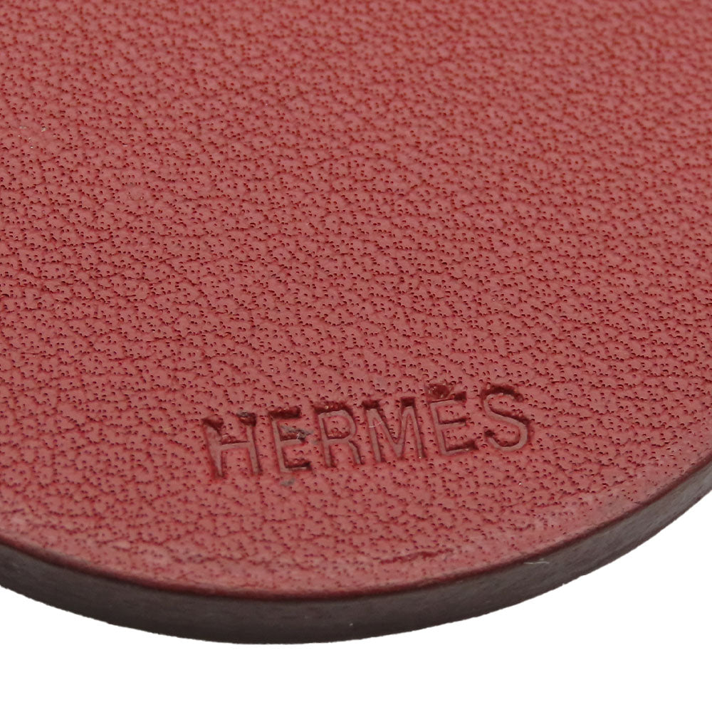 HERMES Bag charm Leather, Silver925 Brown Women  d