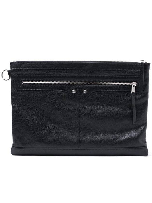 Luxury Balenciaga Trending 2025 Clip Large Clutch Bag Black