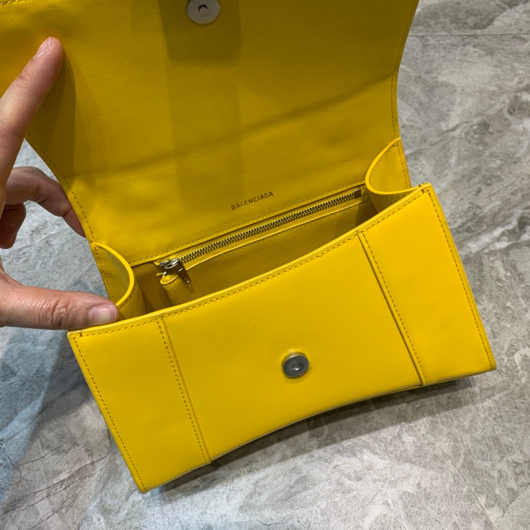 Top Quality Hourglass Small Handbag In Yellow, For Women,  Bags 9in/23cm