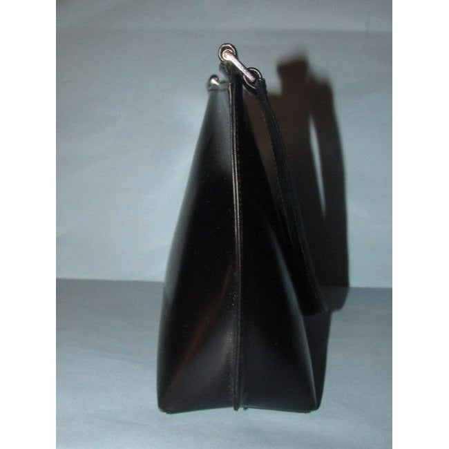 Gucci   Glossy Black Leather Shoulder Bag