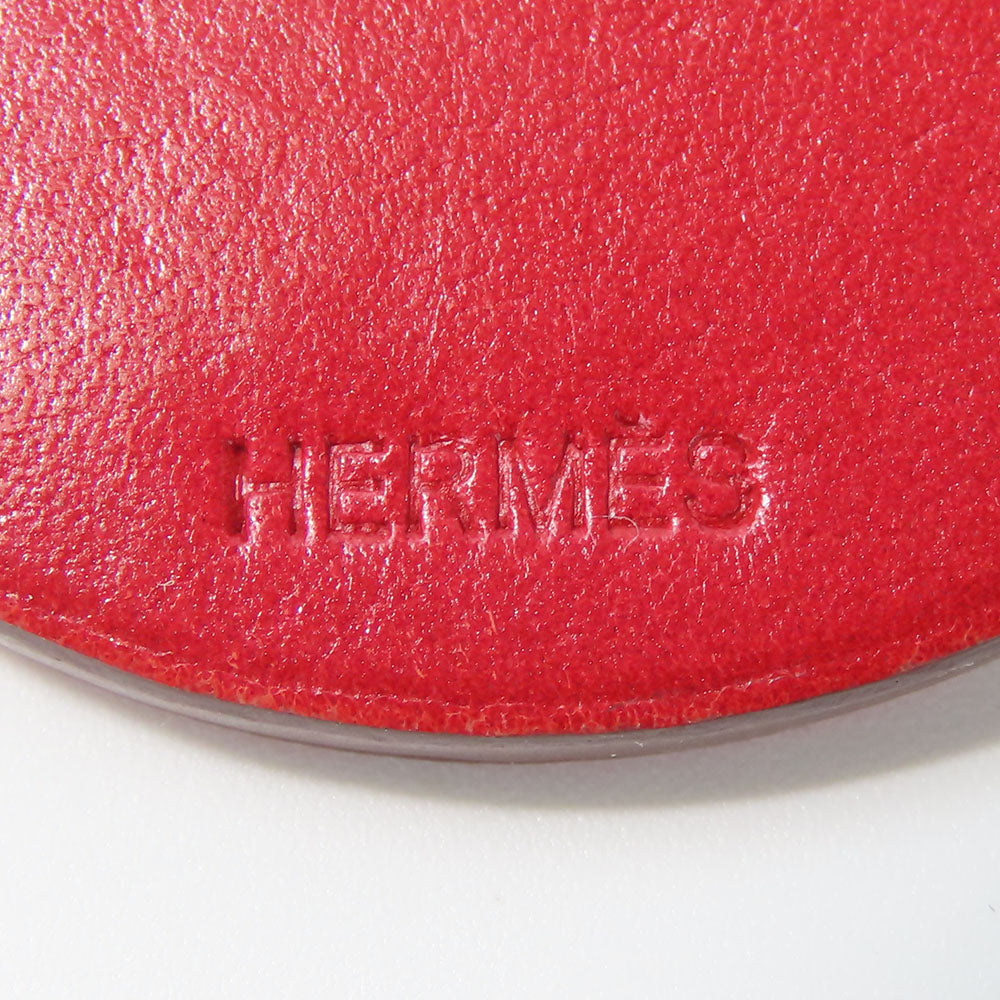 HERMES Bag charm Leather, Silver925 Red animal Women  d
