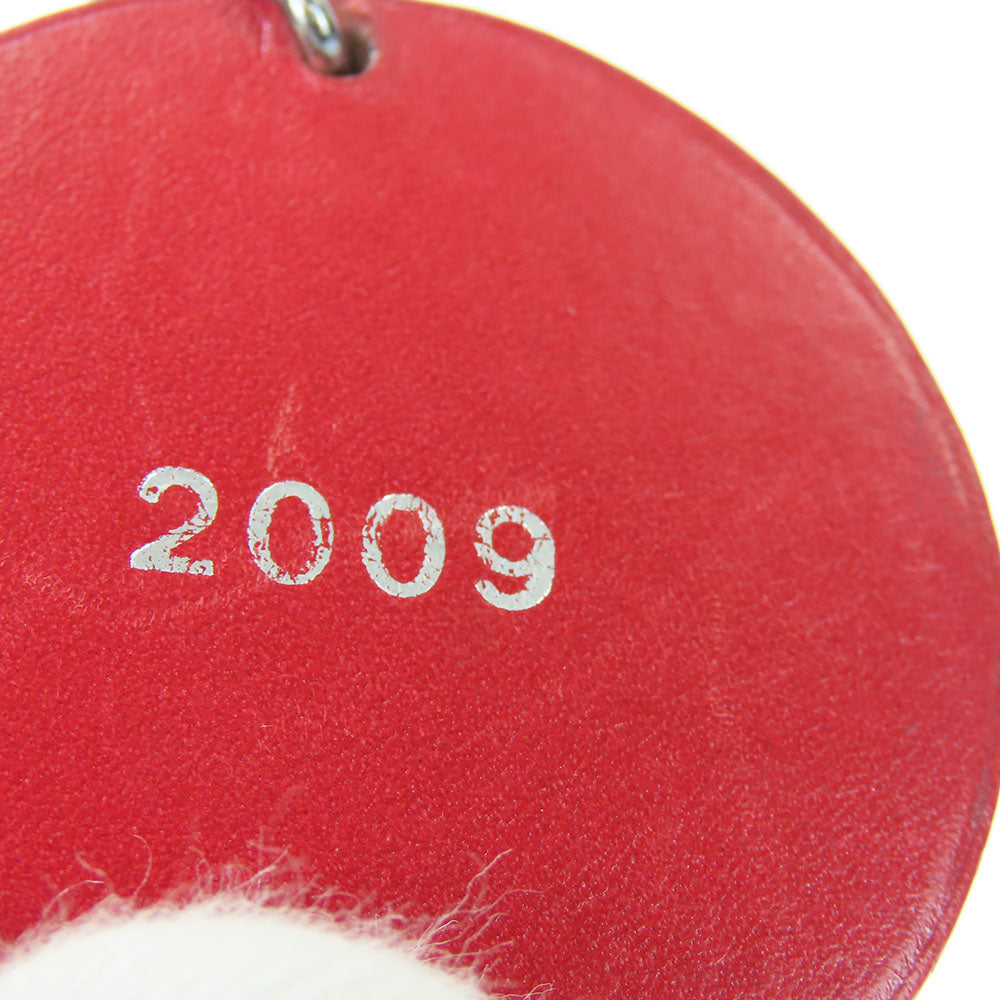 HERMES Bag charm Leather, Silver925 Red animal Women  d