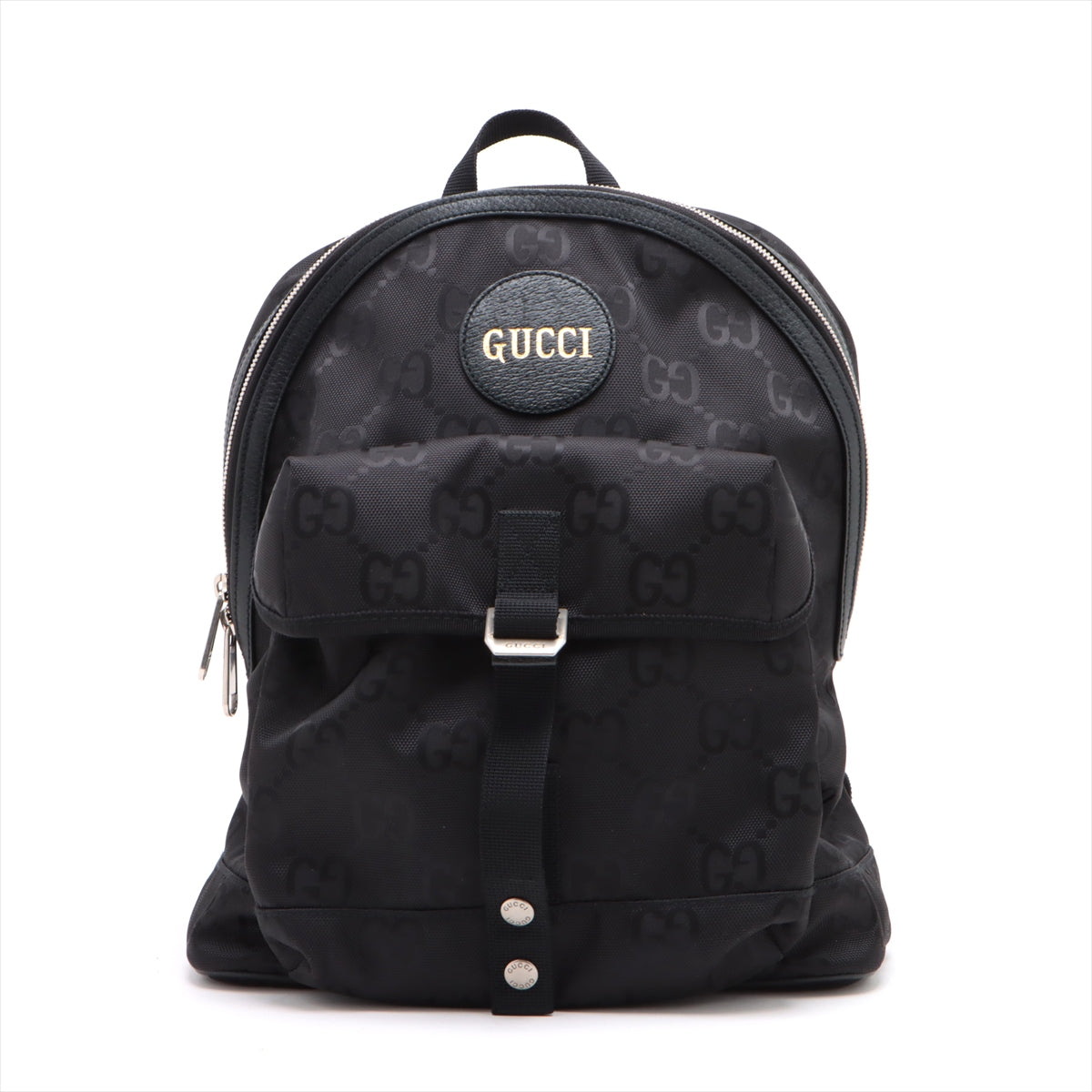 Gucci  Grid Nylon  Leather Backpack/Rack Black 644992