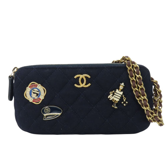 Chanel Marin Cotton Leather Shoulder Bag