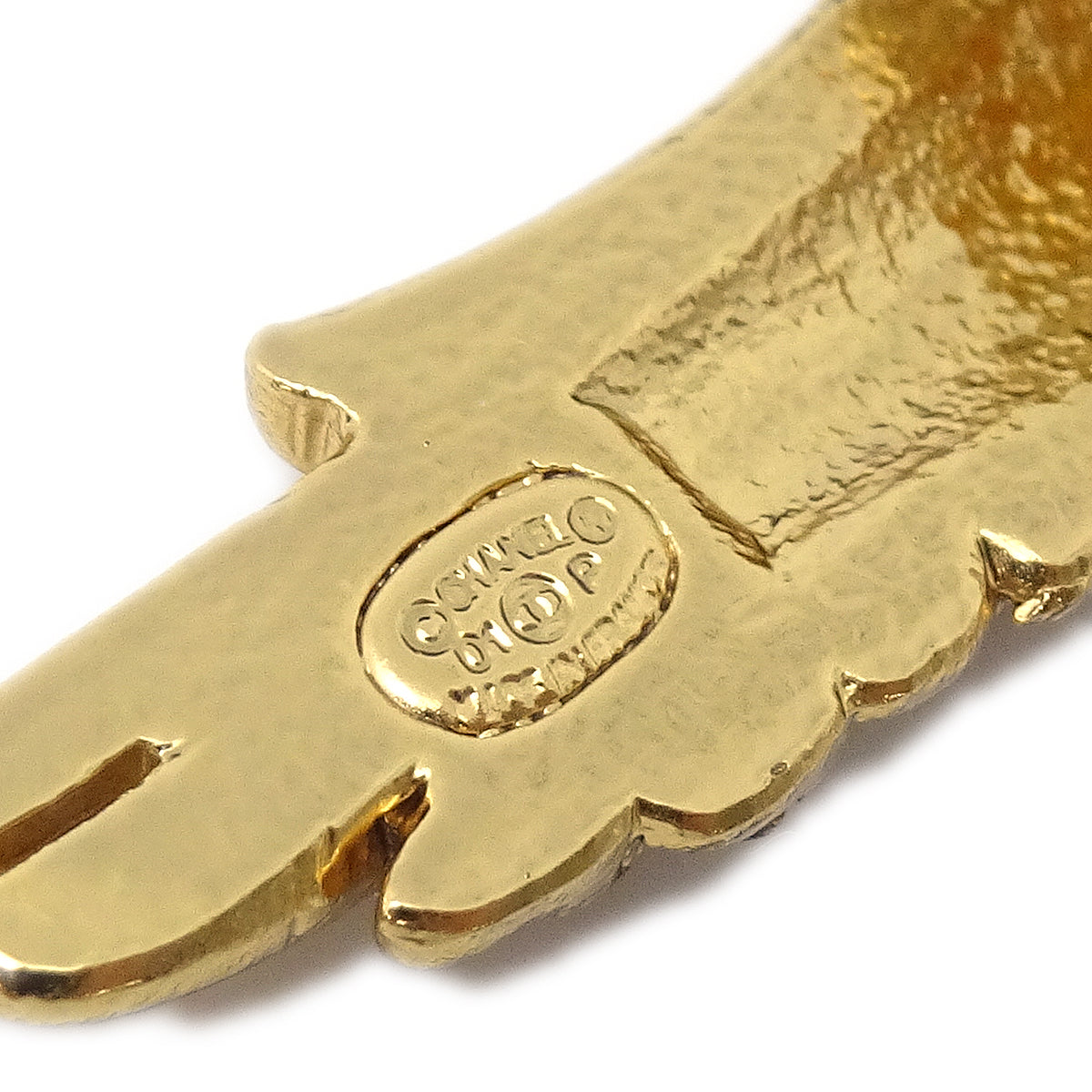Chanel 2001 Crystal & Gold Eagle Earrings Clip-On 01P
