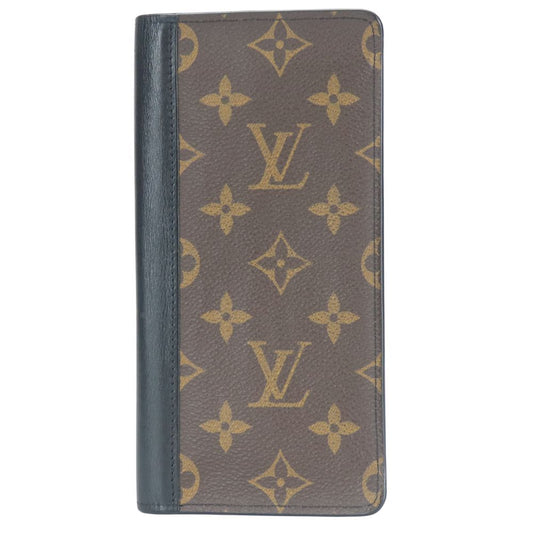 LOUIS VUITTON Long Wallet Purse M93800 Monogram macacer Brown Portefeuille Tanon mens