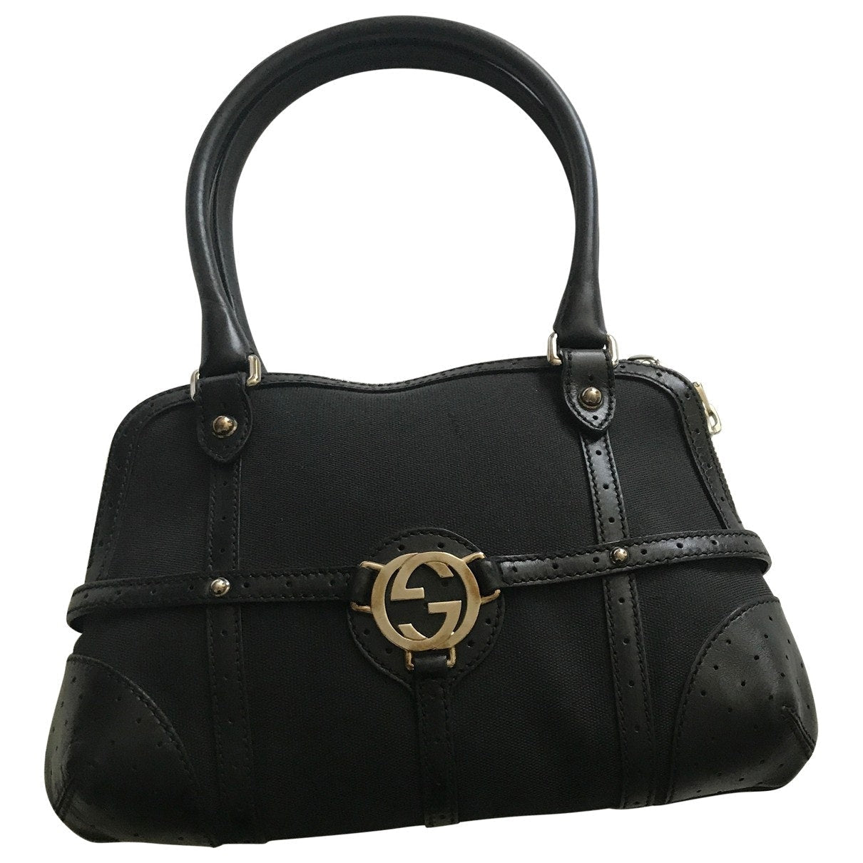 Gucci black leather handbag