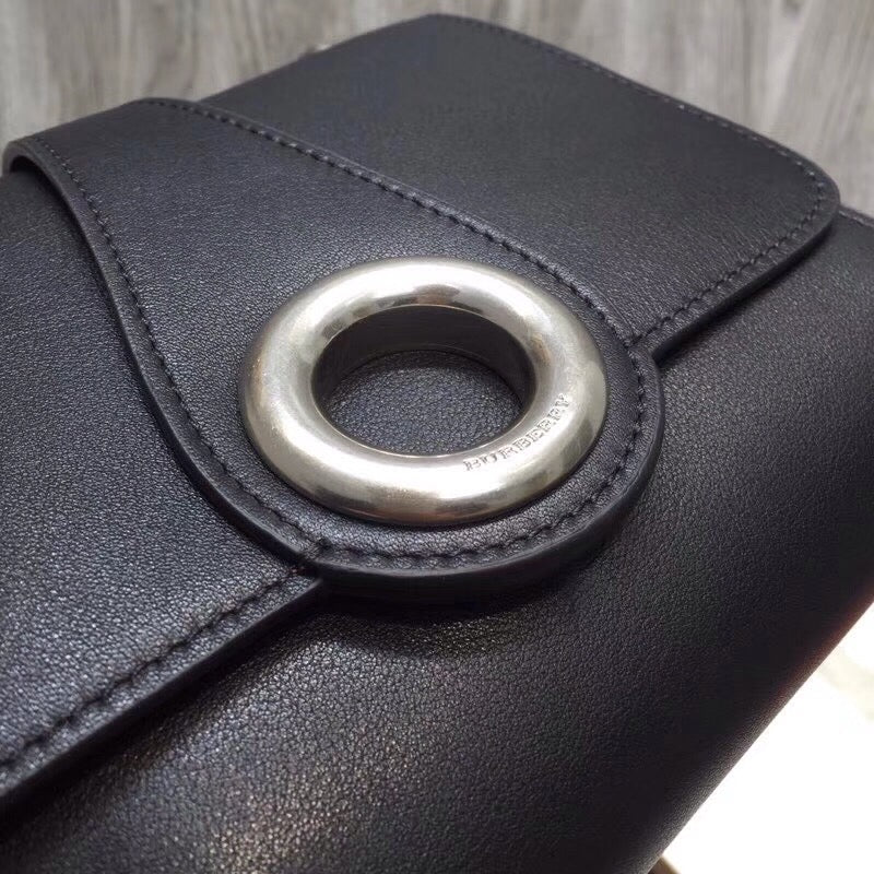 Top Quality Grommet Detail Crossbody Bag Black For Women, Bags 7.1in/20cm