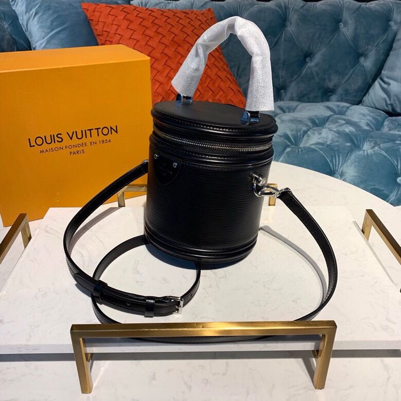 Top Quality Cannes Epi Black For Women, Womens Handbags, Shoulder And Crossbody Bags 5.9in/15cm Top Quality M52226