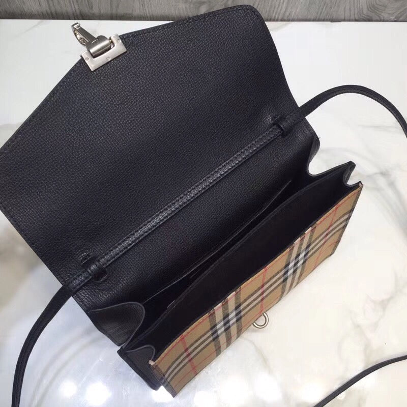 Top Quality Small  Check And Crossbody Bag Black For Women, Bags 9in/24cm