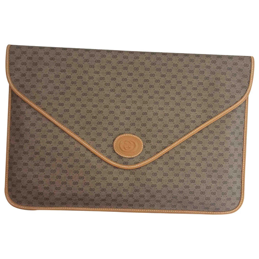 Gucci beige cloth clutch bag