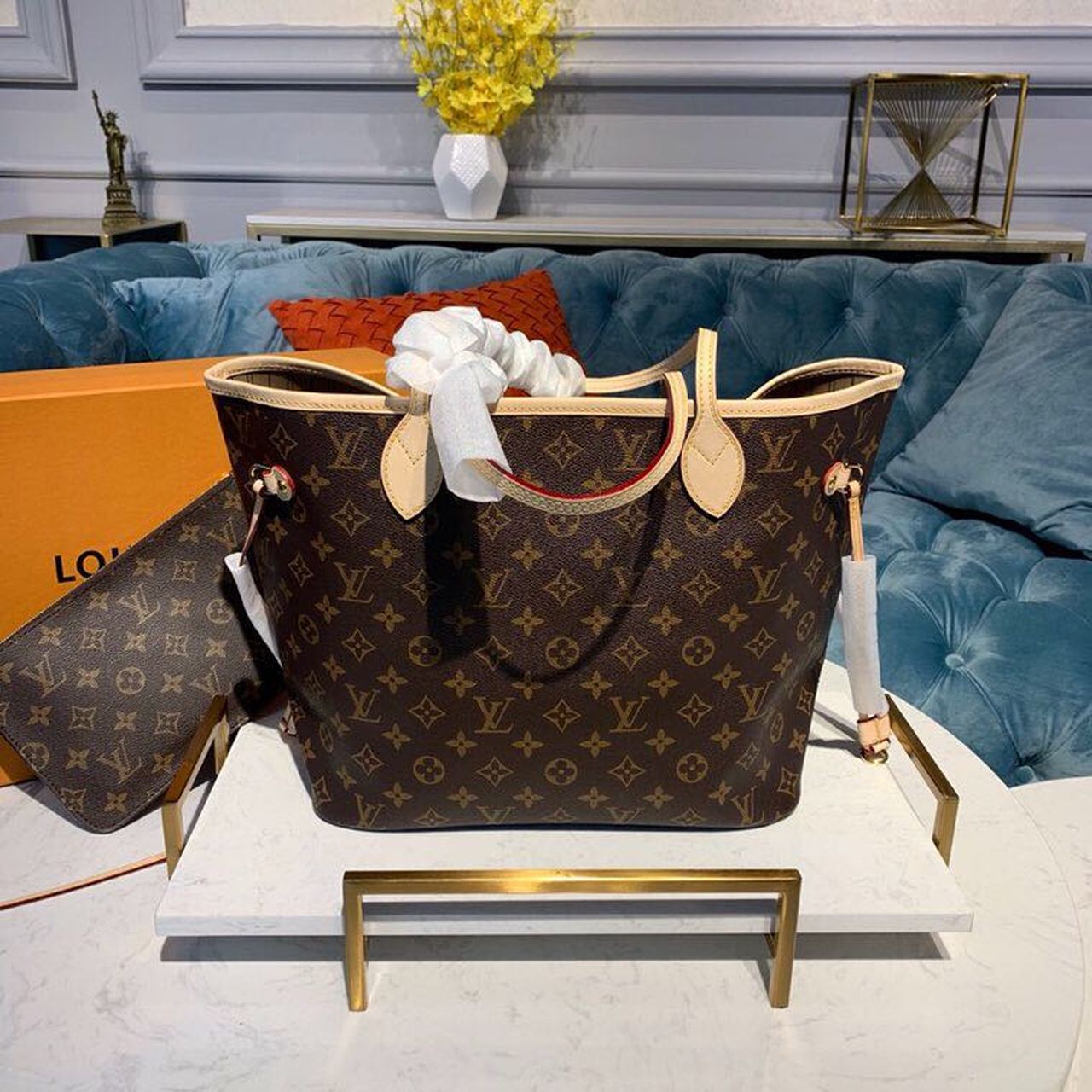 Top Quality Neverfull MM Tote Bag Monogram Canvas Beige For Women,  Shoulder Bags 12.6in/32cm Top Quality M40995