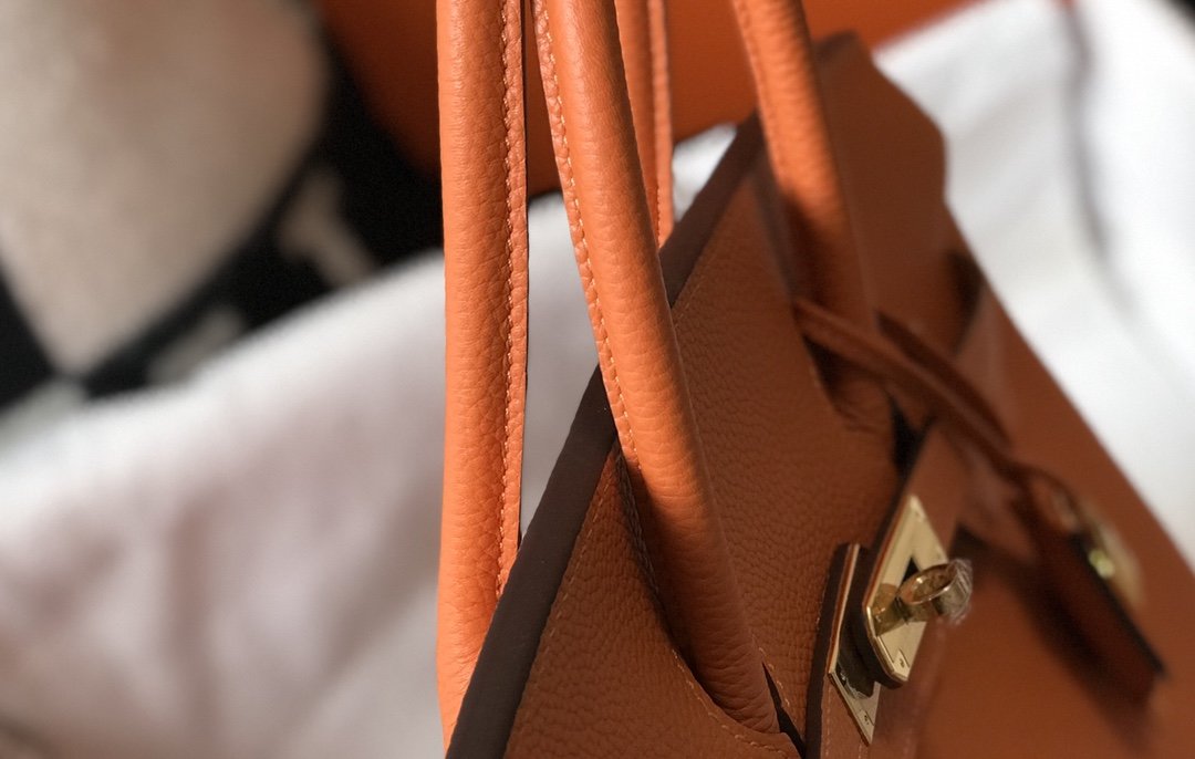 Top Quality Birkin Orange Togo Gold Hardware Bag For Women, Handbags, Shoulder Bags 30cm/12in
