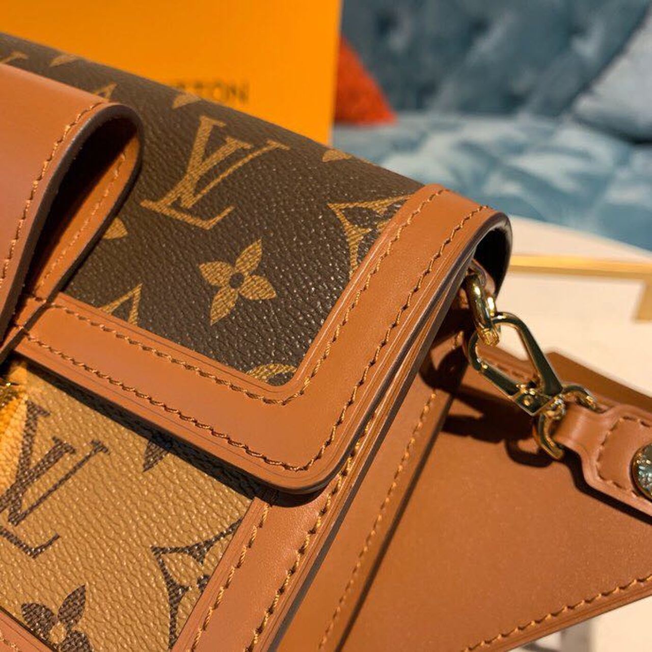 Top Quality Dauphine Bumbag Monogram And Monogram Reverse Canvas For Women, WoBelt Bags 7.5in/19cm Top Quality M44586