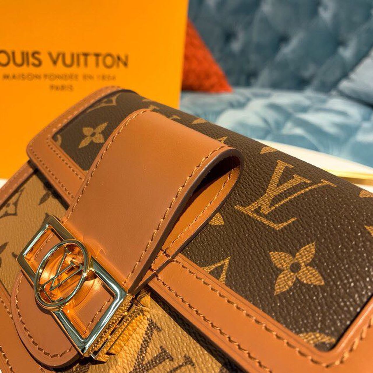 Top Quality Dauphine Bumbag Monogram And Monogram Reverse Canvas For Women, WoBelt Bags 7.5in/19cm Top Quality M44586