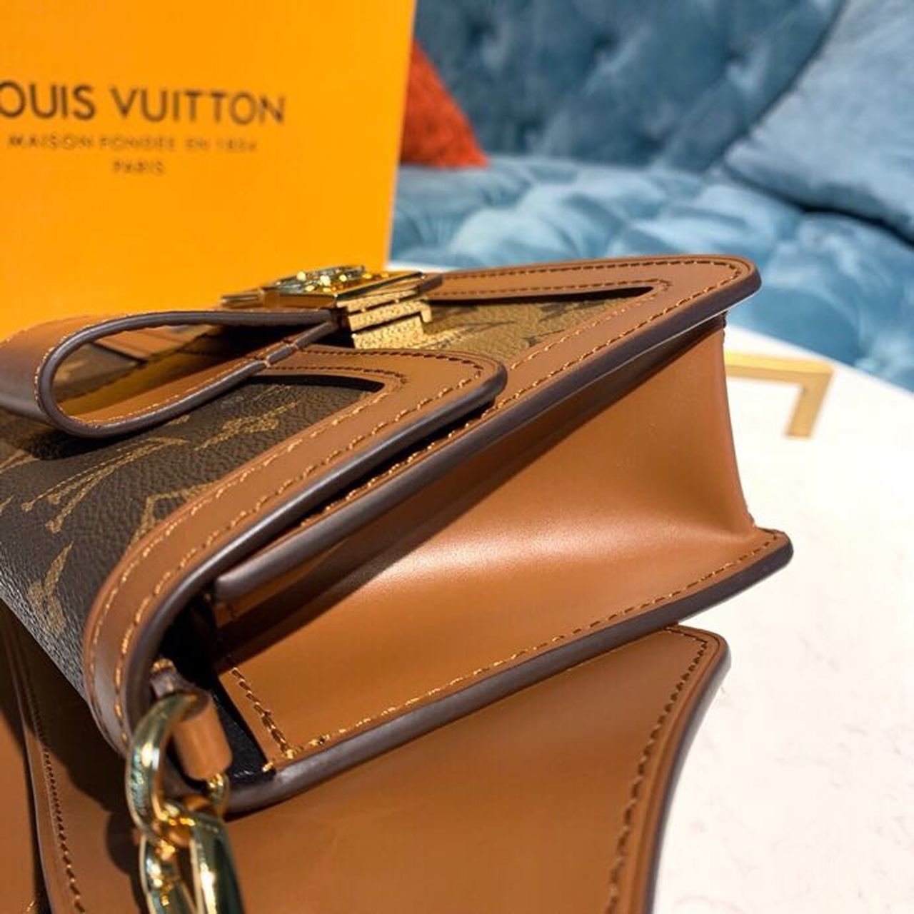 Top Quality Dauphine Bumbag Monogram And Monogram Reverse Canvas For Women, WoBelt Bags 7.5in/19cm Top Quality M44586