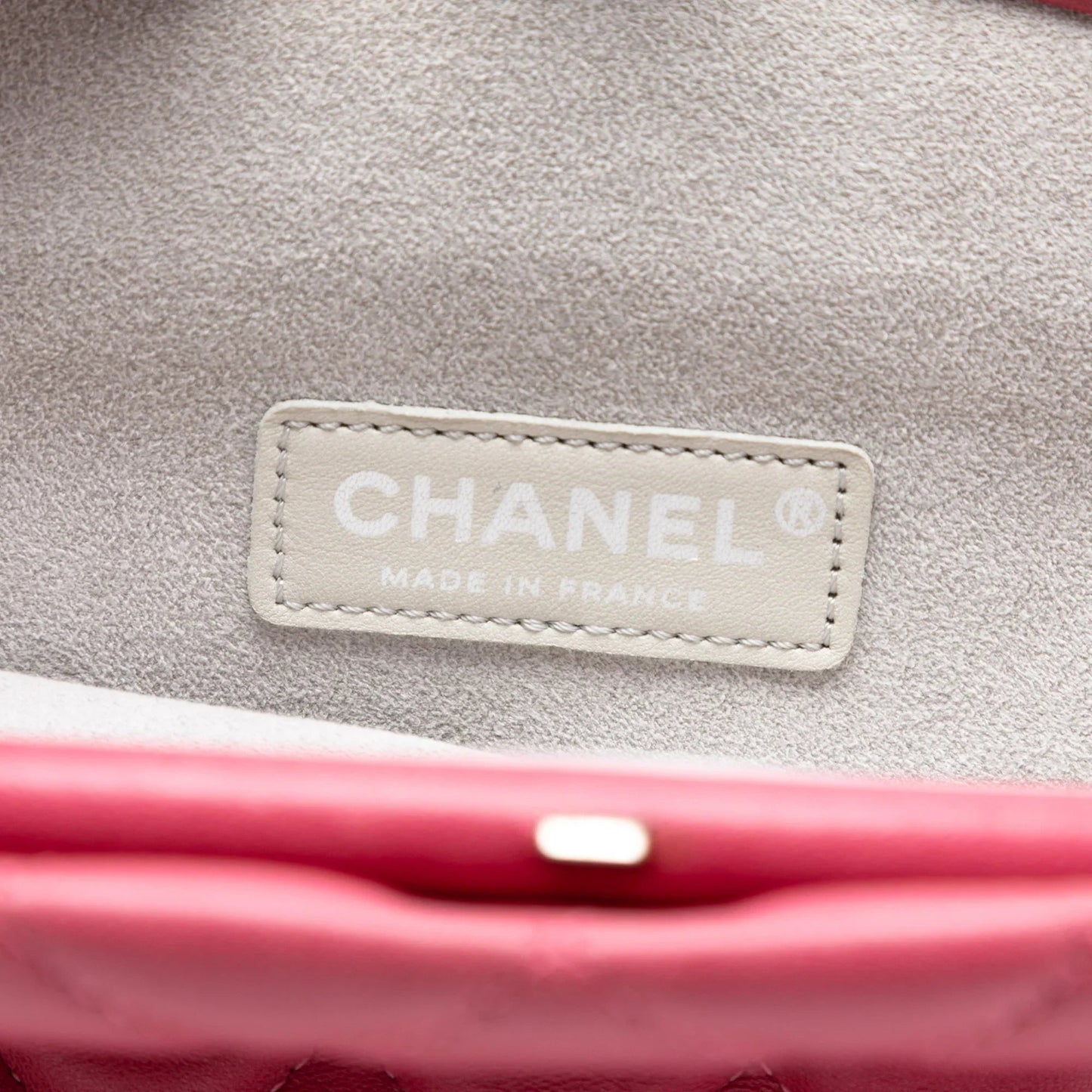 Pink Chanel Quilted Lambskin Kiss Lock Clutch