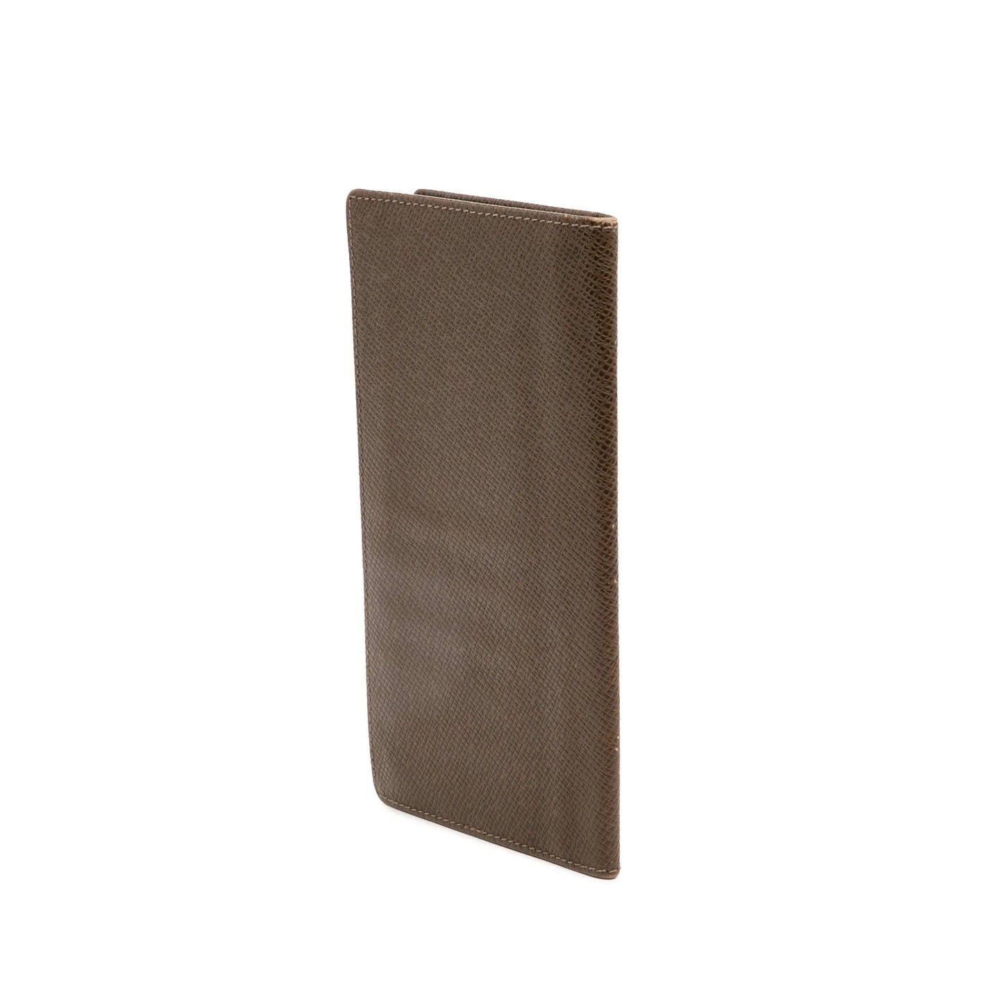 Brown Louis Vuitton Taiga Checkbook Wallet