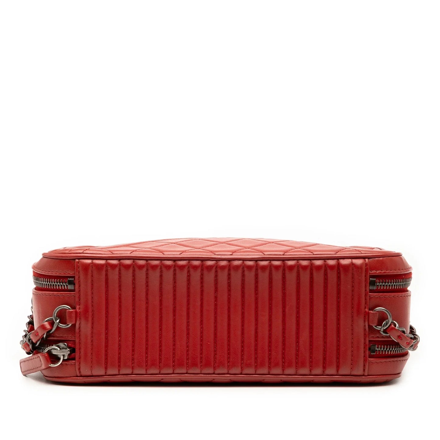 Red Chanel Medium Quilted Lambskin Coco Boy Camera Bag