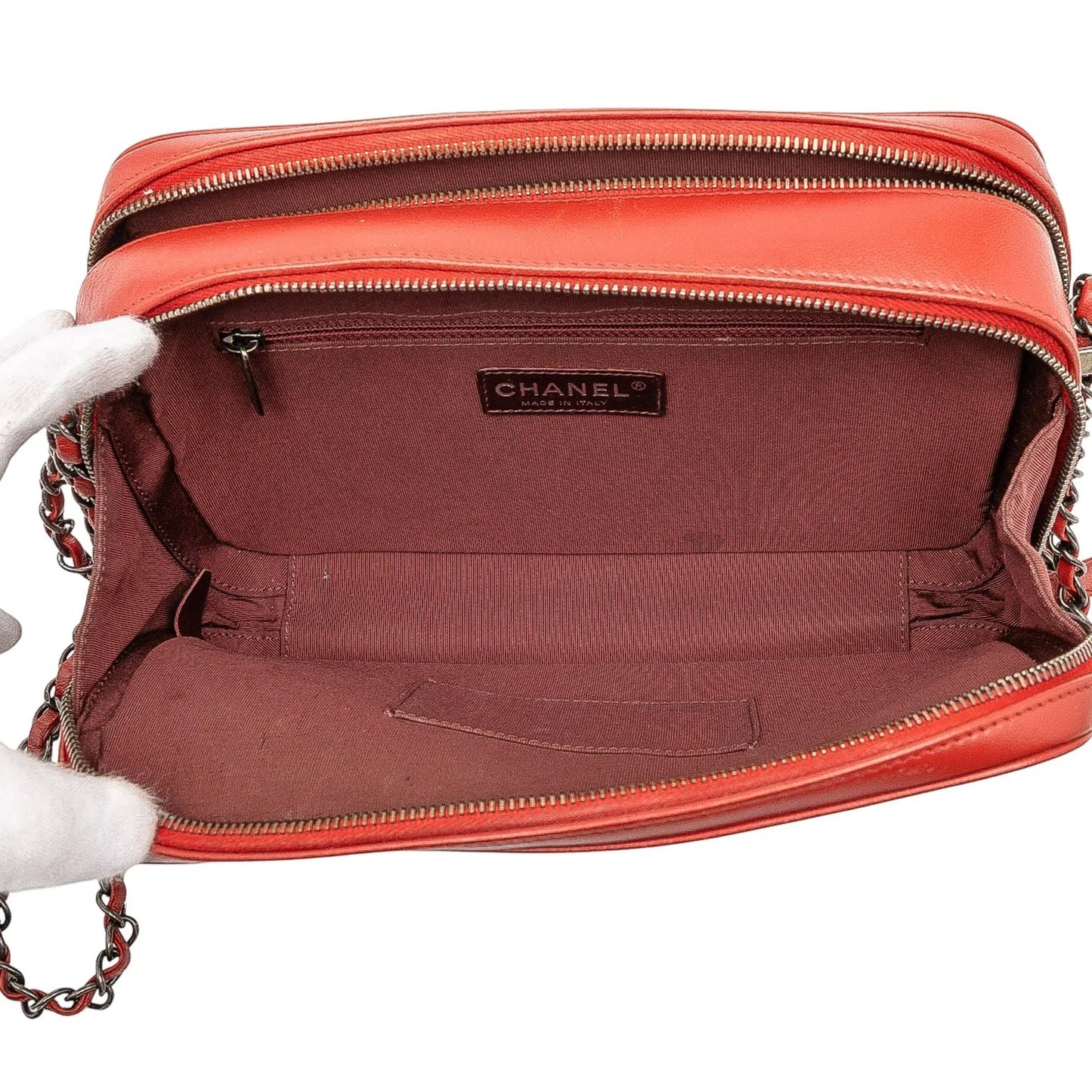 Red Chanel Medium Quilted Lambskin Coco Boy Camera Bag