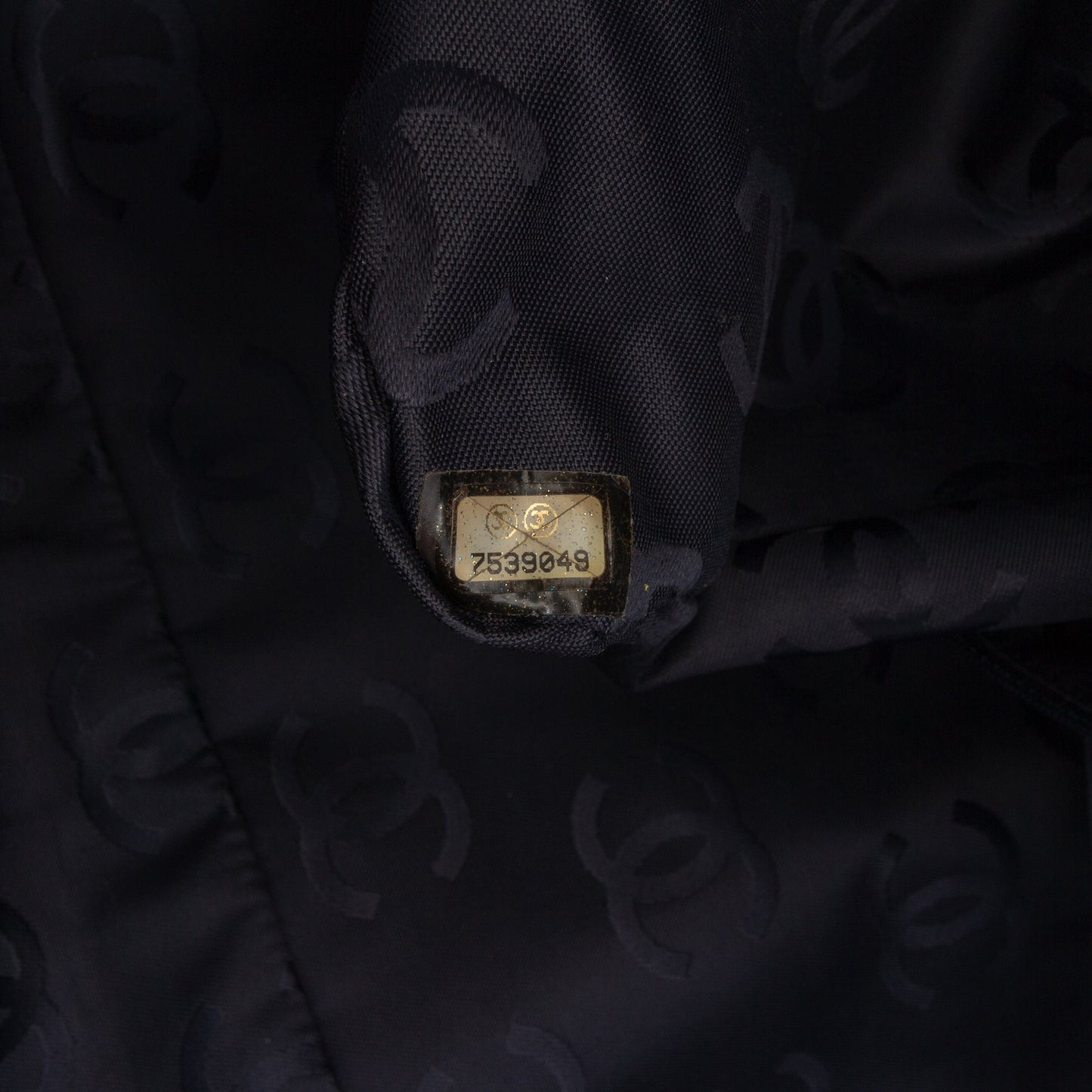 Blue Chanel CC Denim Travel Bag