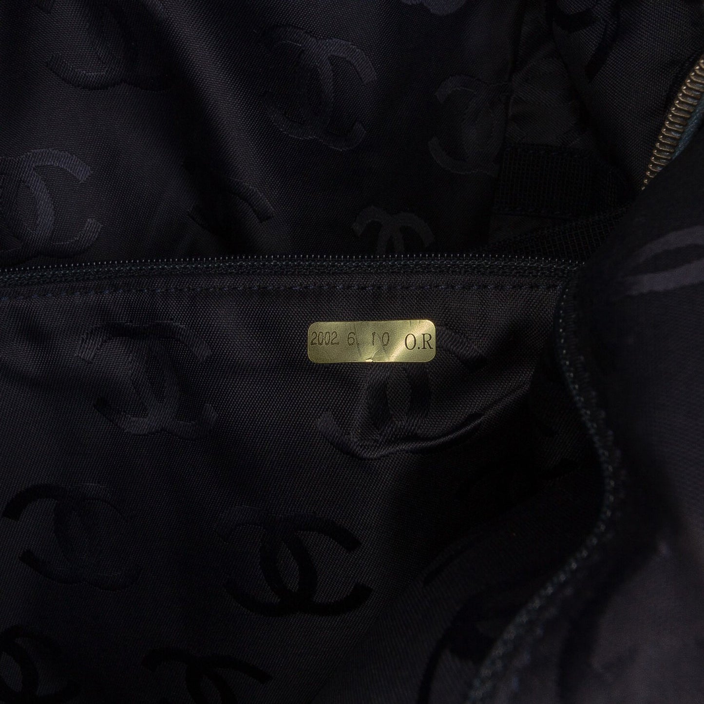 Blue Chanel CC Denim Travel Bag