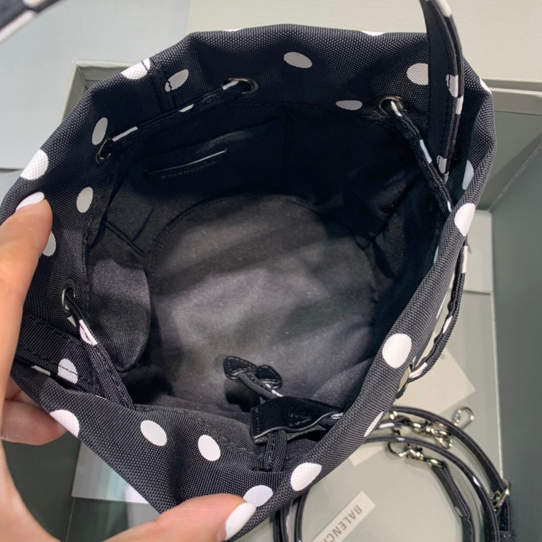 Balen Le Cagole MeTop Qualityum Bucket Bag In Black, For Women,  Bags 11.8in/30cm