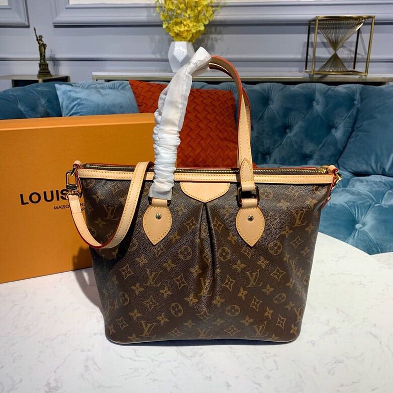 Top Quality Palermo PM Monogram Canvas For Women, WoHandbag, Shoulder And Crossbody Bags 11.6in/29.5cm Top Quality M40145