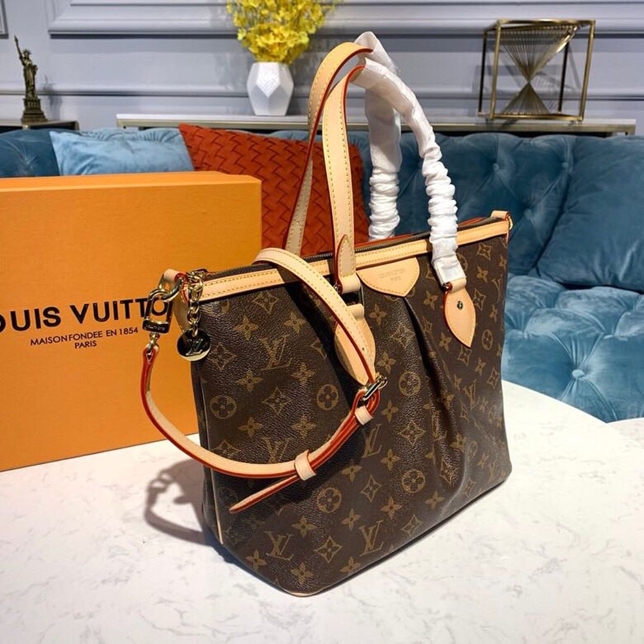 Top Quality Palermo PM Monogram Canvas For Women, WoHandbag, Shoulder And Crossbody Bags 11.6in/29.5cm Top Quality M40145