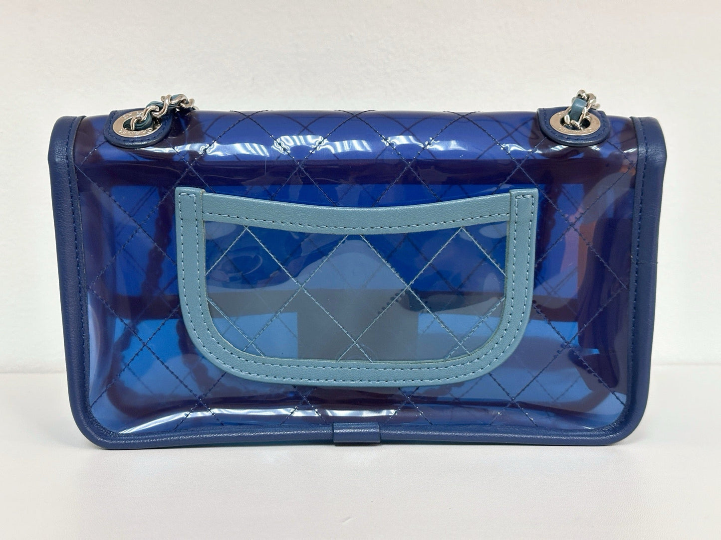 Chanel Blue Coco Splash PVC Small Flap Bag holo 2569