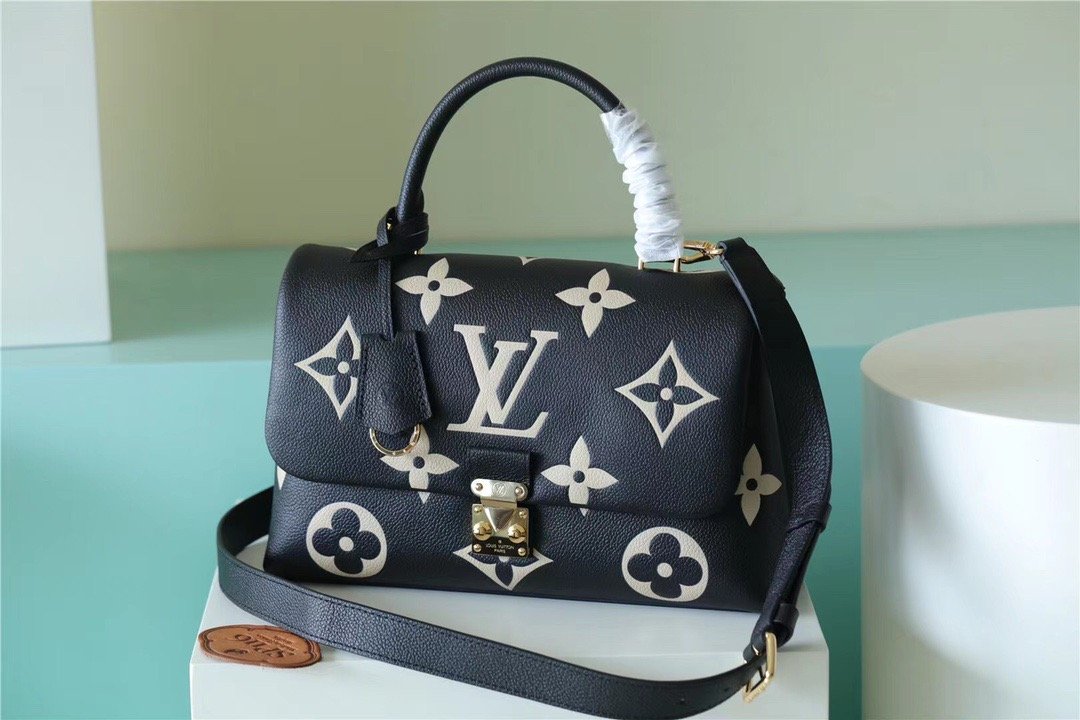 Top Quality Madeleine MM Monogram Empreinte Black / Beige For Women,  Shoulder and Crossbody Bags 11.8in/30cm Top Quality 