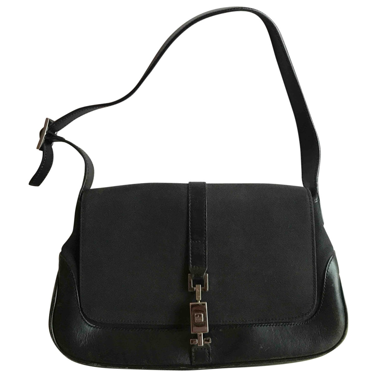 Gucci jackie    black leather handbag