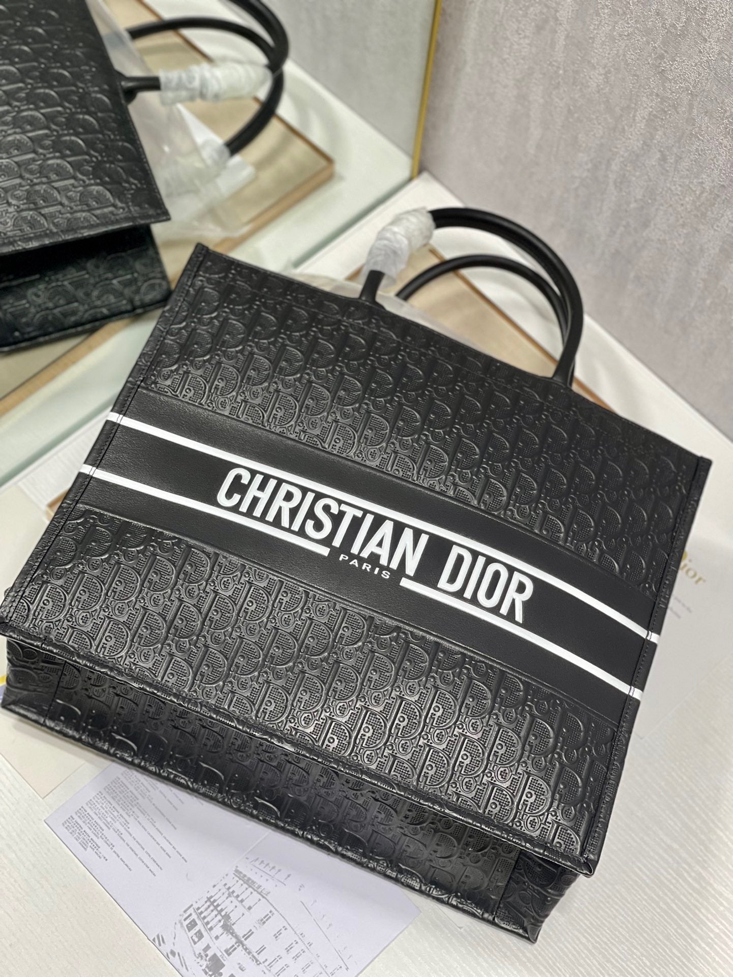 Top Quality Large Book Tote Black, For Women, Womens Handbags 16.5in/42cm CD M1286ZWSO_M900