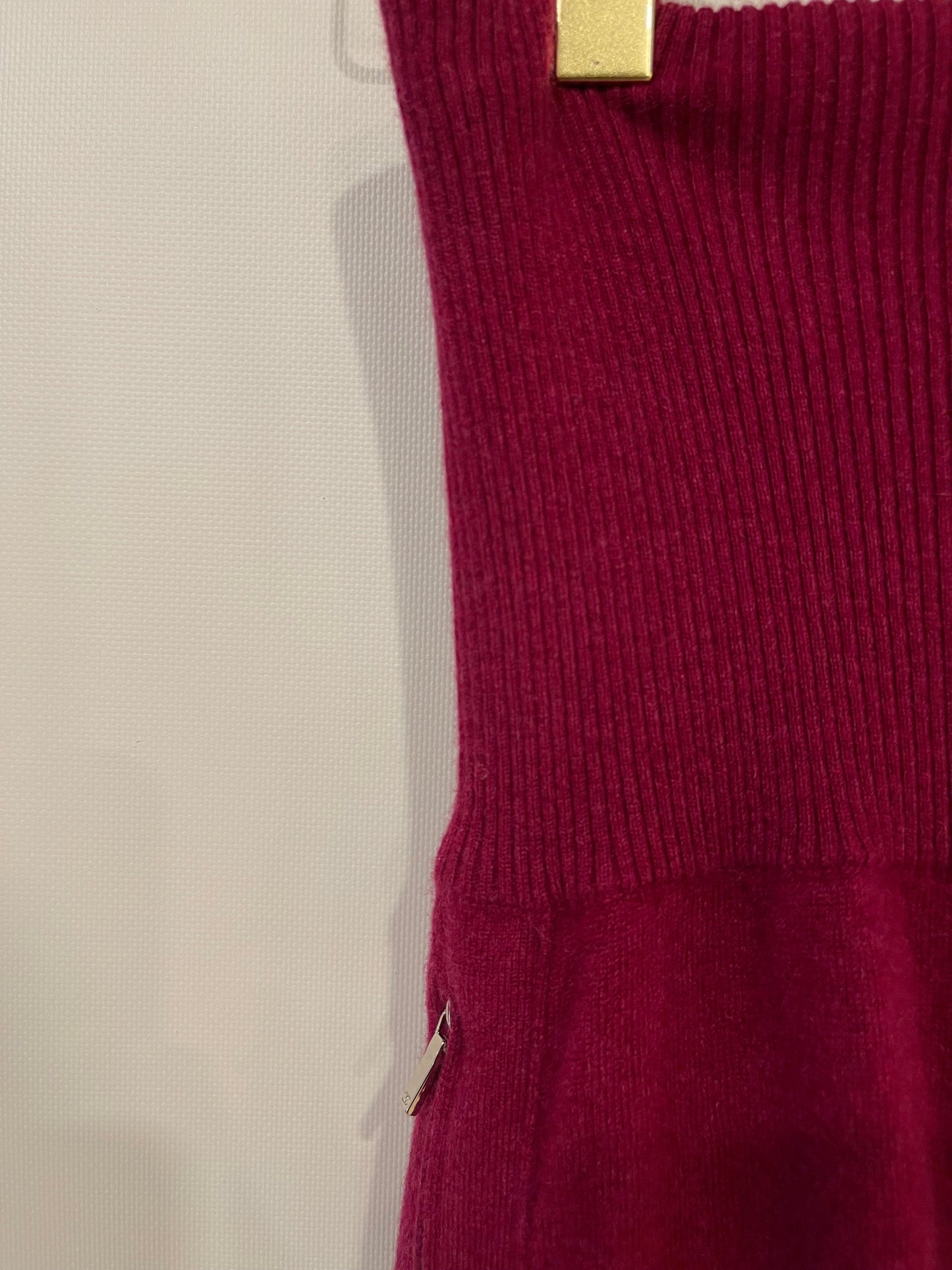 Chanel Raspberry Pink Capri Tro rs with White Stripes Detail Size FR 38 (UK 10)