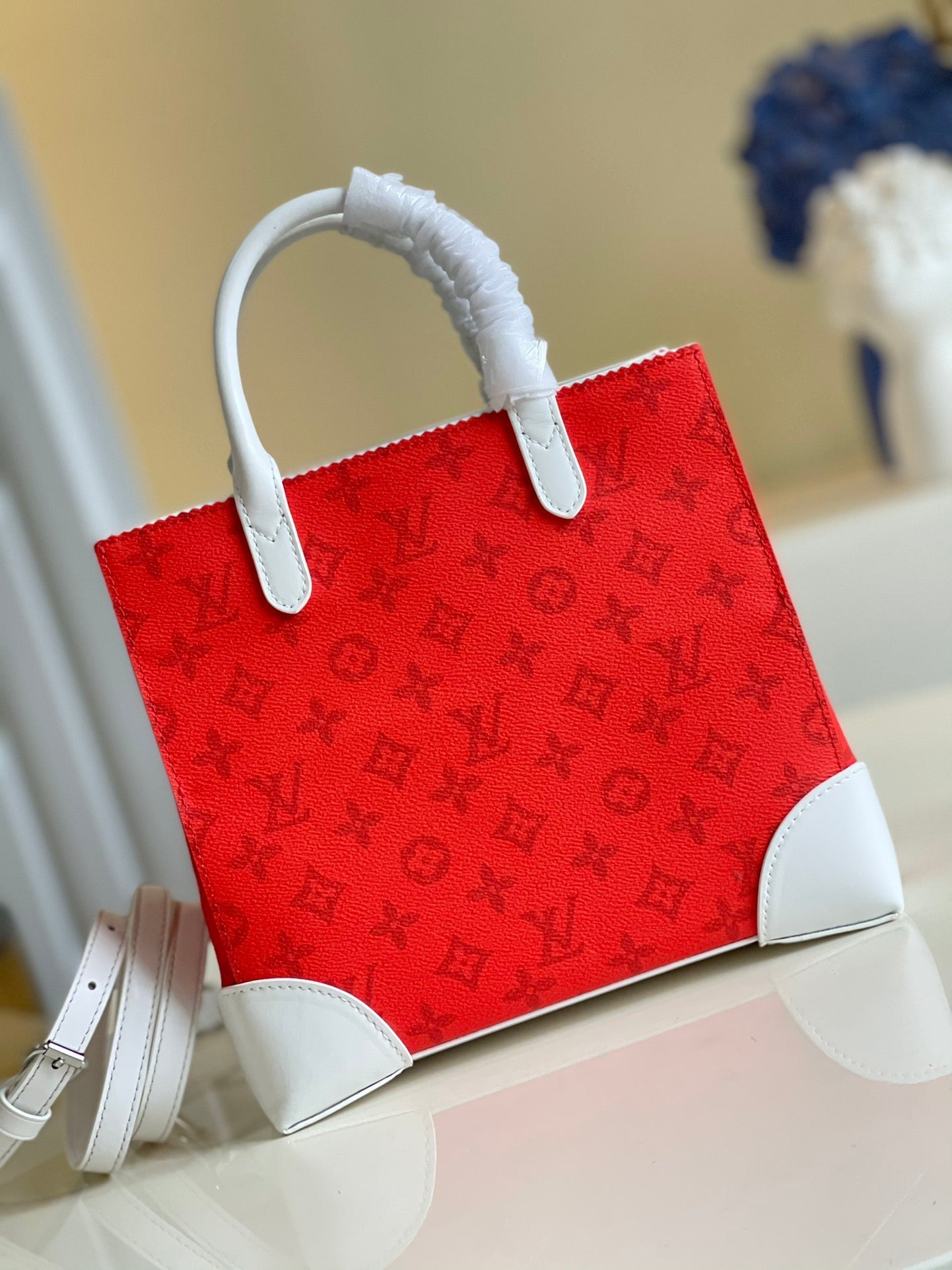 Top Quality Litter Bag  Monogram Canvas Red By Virgil Abloh For Men, Mens Bags, Shoulder And Crossbody Bags 9.4in/24cm Top Quality