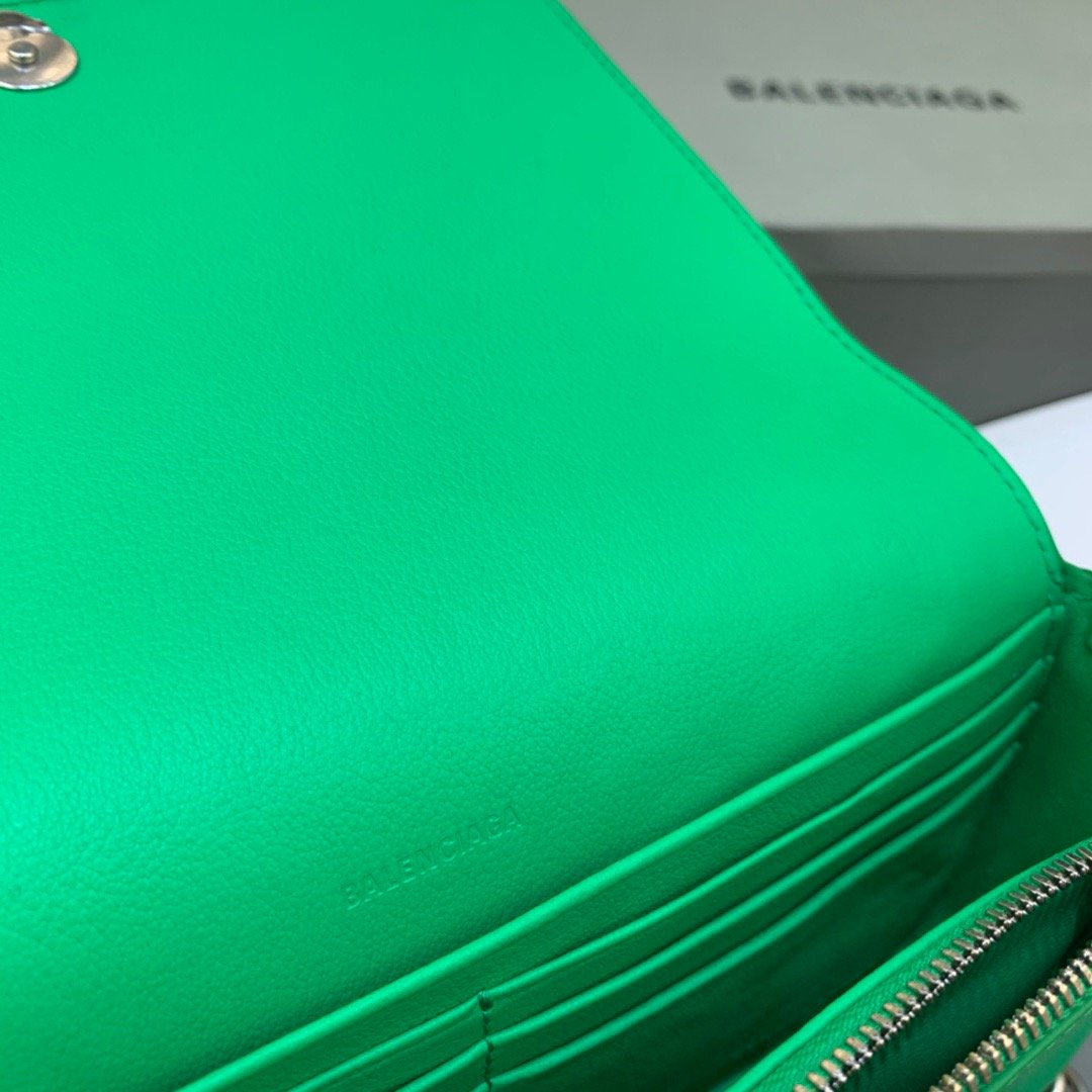 Top Quality Bondage Wallet With Chain Green, For Women,  Bags 8in/20cm