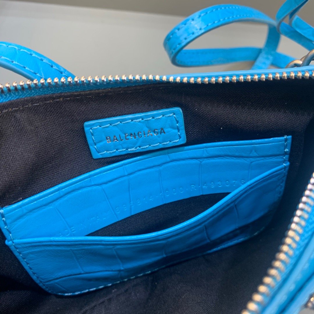 Top Quality Le Cagole Mini Bag With Chain Blue, For Women,  Bags 8.2in/21cm 69581423EJY4624